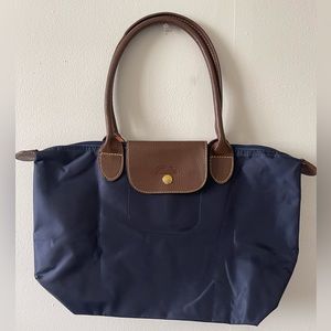 Longchamp Le Pliage Dark Blue Large Tote Bag